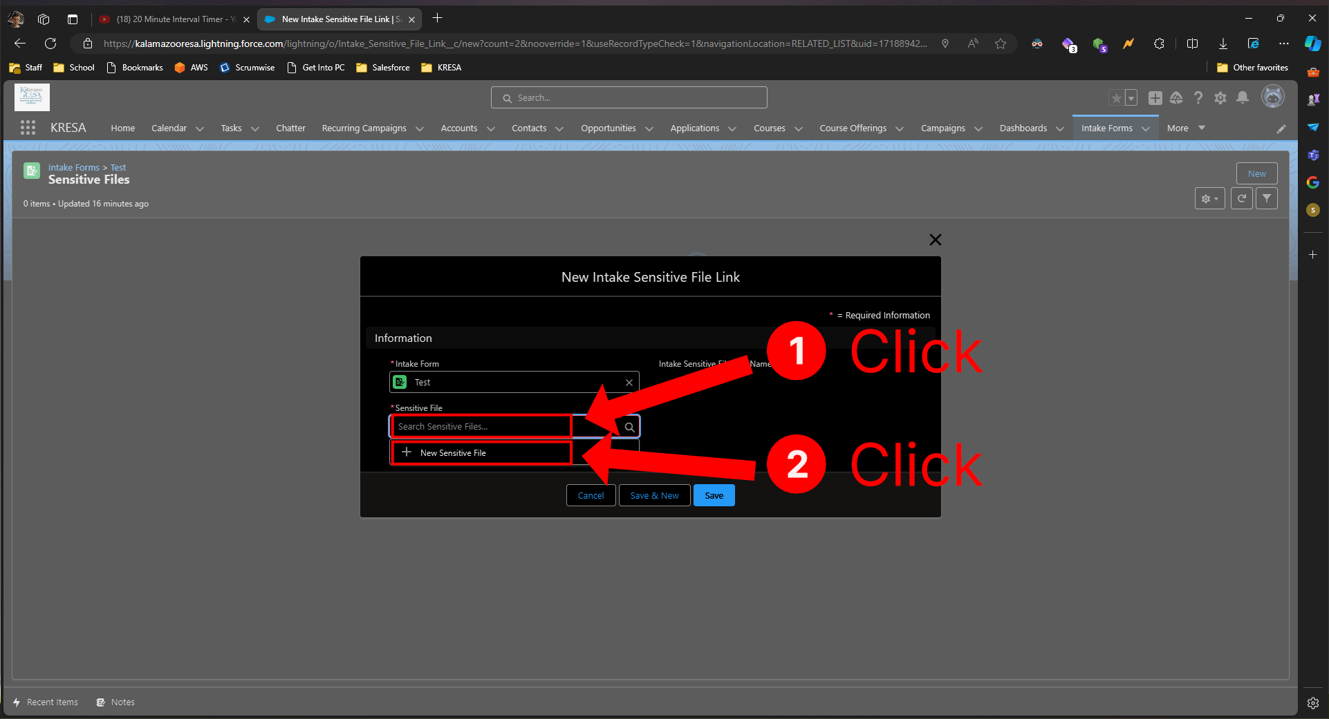 Intake Sensitive File Link creation