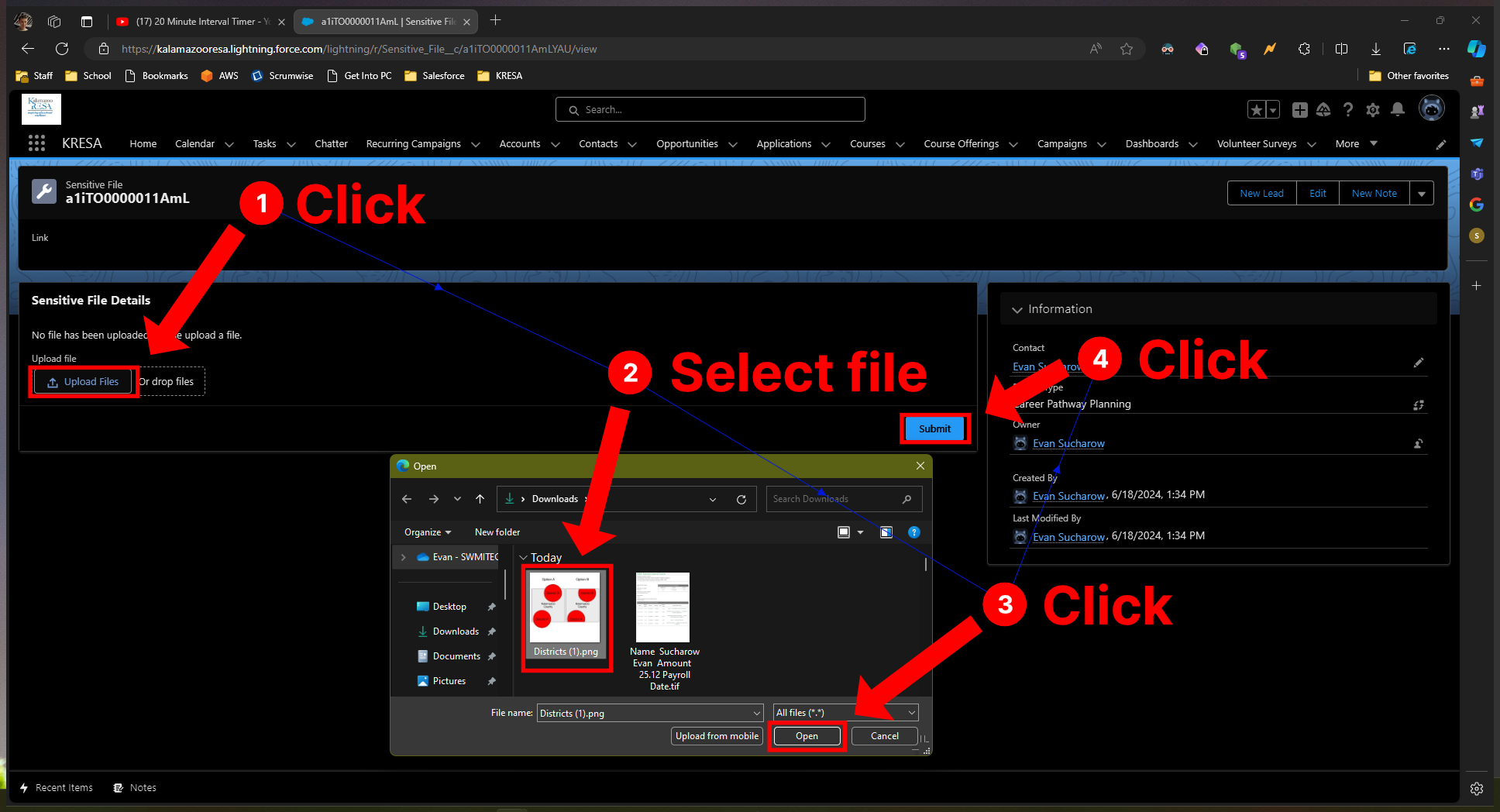 File upload instructions
